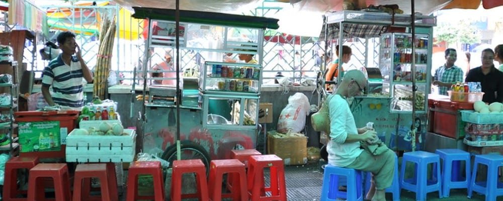 Comida callejera en Camboya